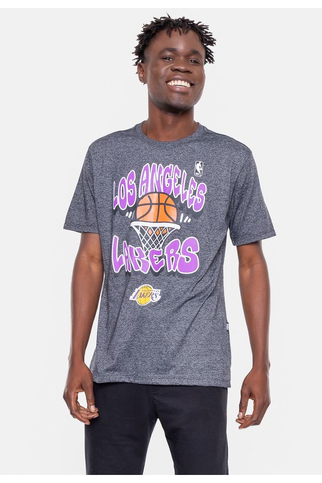 Camiseta-NBA-Basket-Los-Angeles-Lakers-Preta