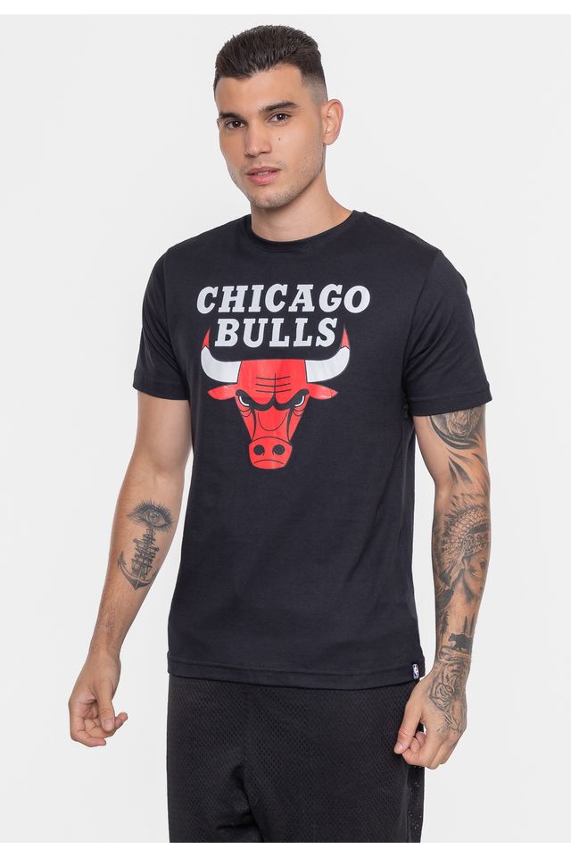 Camiseta-NBA-Estampada-Chicago-Bulls-Preta-com-Vermelha