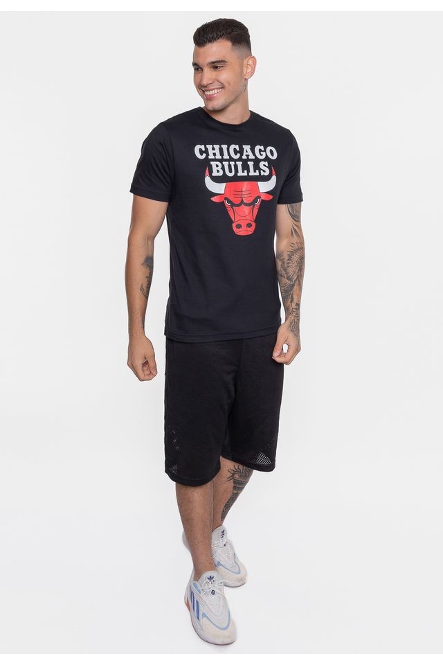 Camiseta-NBA-Estampada-Chicago-Bulls-Preta-com-Vermelha