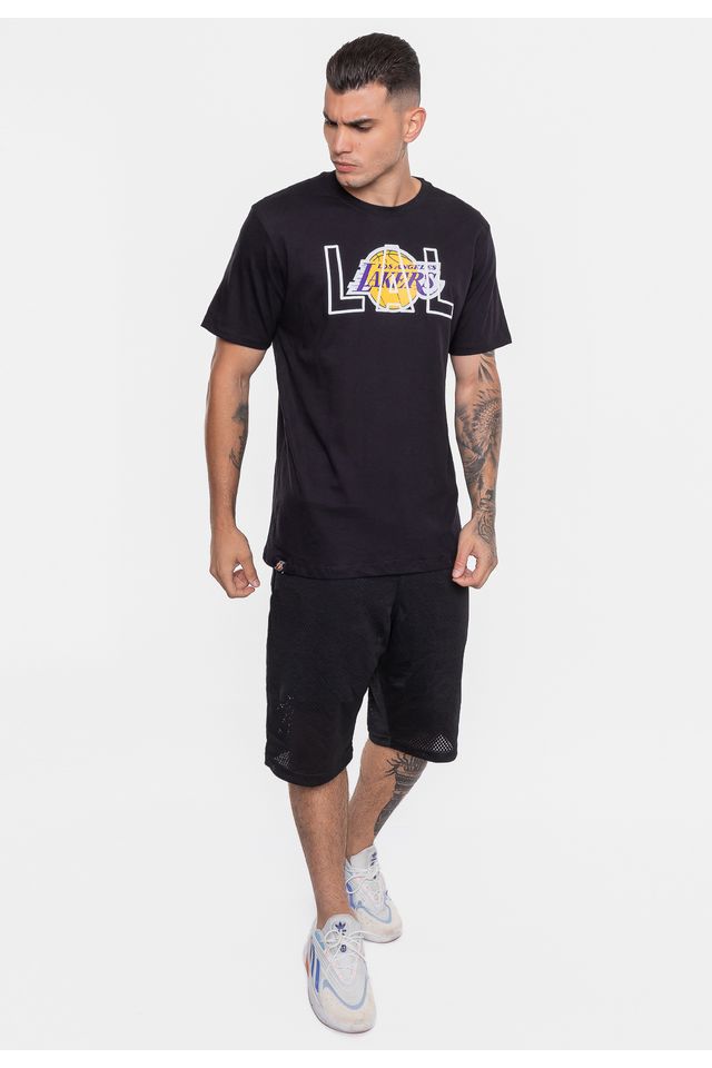 Camiseta-NBA-Masculina-City-2-City-Los-Angeles-Lakers-Preta