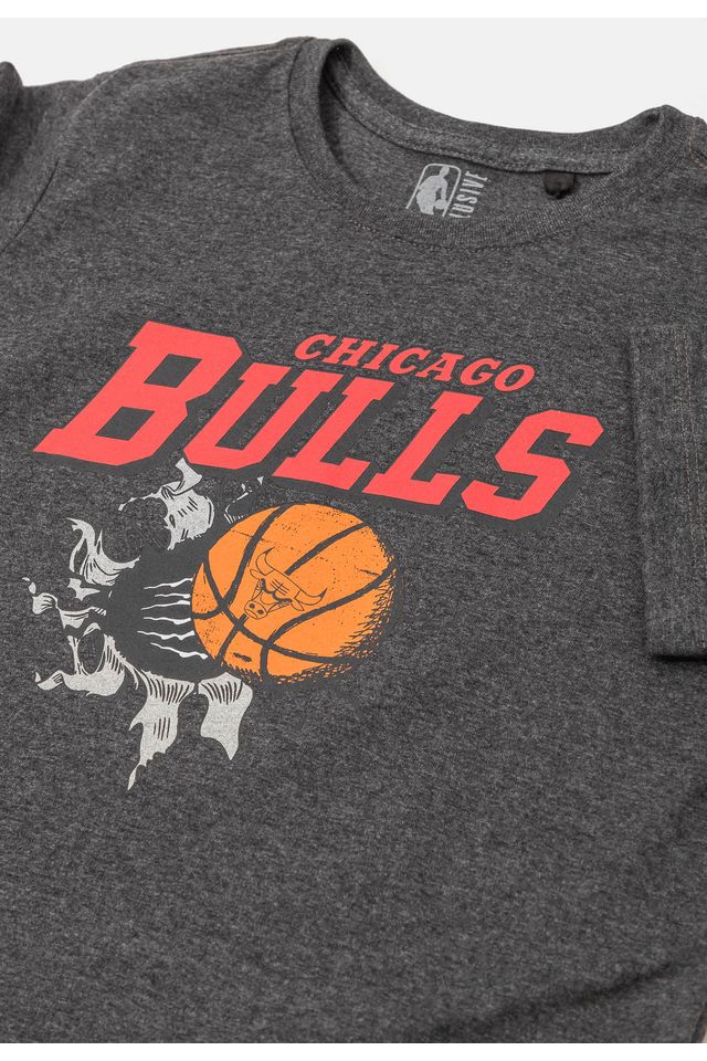 Camiseta-NBA-Juvenil-Air-Ball-Chicago-Bulls-Preta-Mescla-Vintage