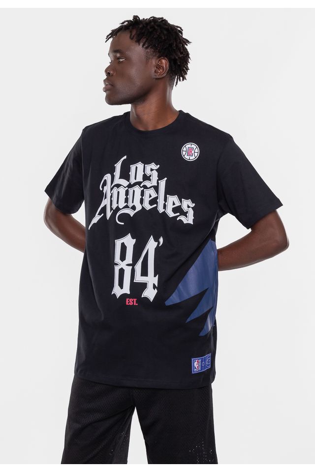 Camiseta NBA State Number Los Angeles Clippers Preta Urbane