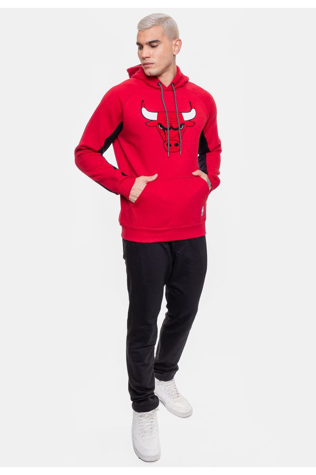 Moletom-NBA-Masculino-Chicago-Bulls-Vermelho-Rubro
