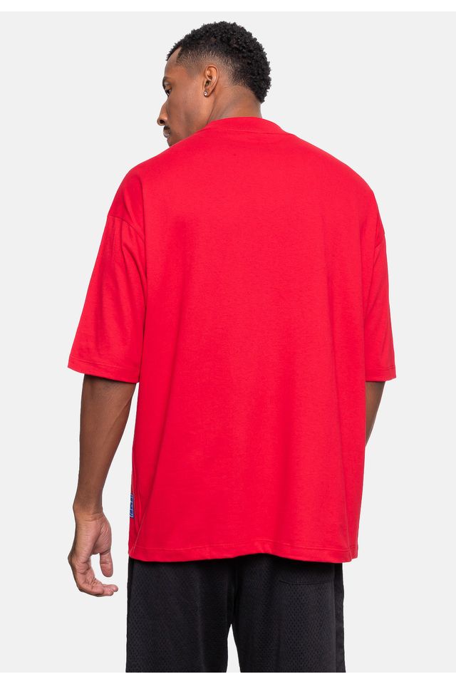 Camiseta-NBA-Oversized-Armorial-Chicago-Bulls-Vermelha-Carmim