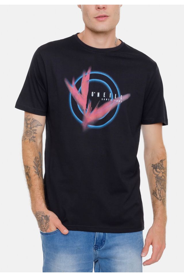 Camiseta-Oneill-Blur-Preta