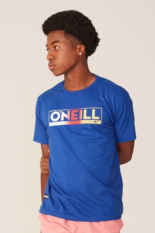 Camiseta-Oneill-Estampada-Azul-Royal