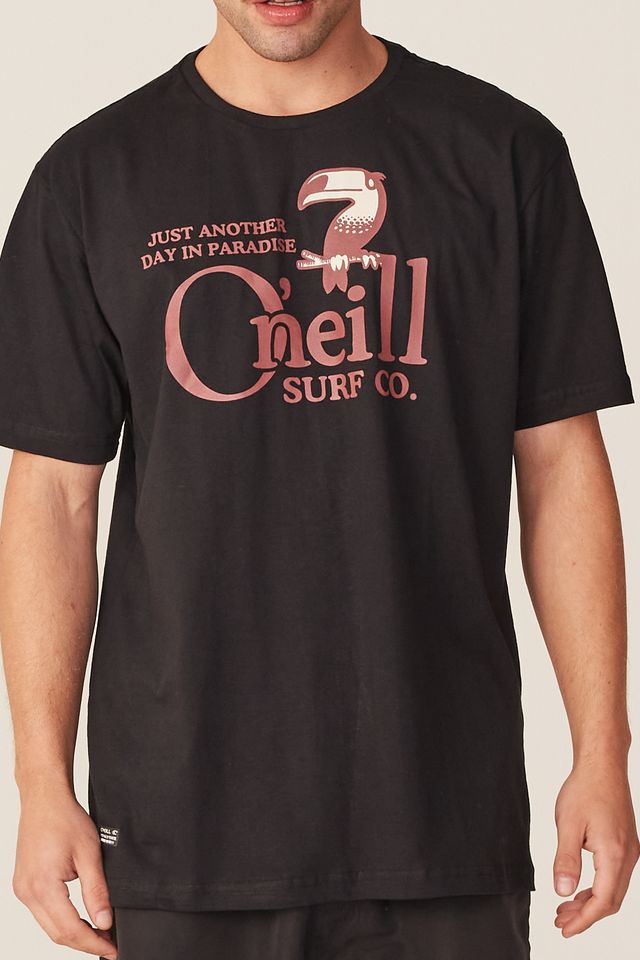 Camiseta-Oneill-Estampada-Preta