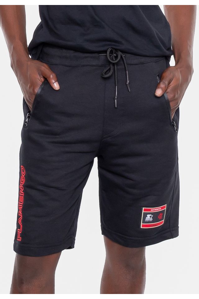 Bermuda-Starter-Moletom-Collab-Flamengo-Oficial-Preta Bermuda-Starter-Moletom-Collab-Flamengo-Oficial-Preta