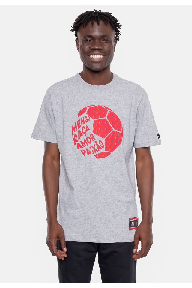 Camiseta-Starter-Estampada-Collab-Flamengo-Oficial-Cinza-Mescla Camiseta-Starter-Estampada-Collab-Flamengo-Oficial-Cinza-Mescla