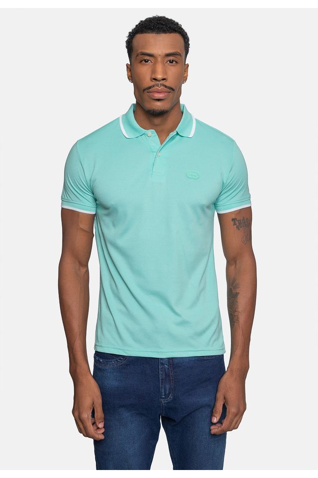 Camisa-Polo-Ecko-Piquet-Masculina-Verde