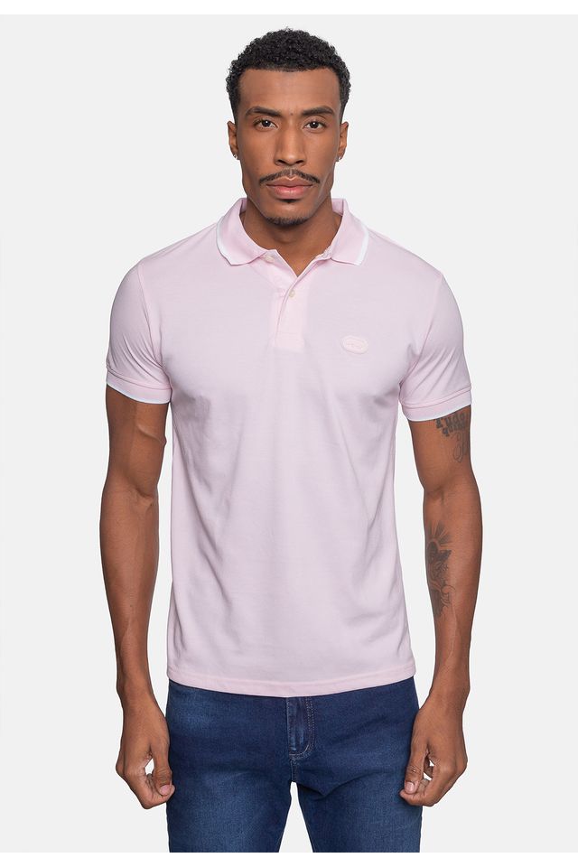 Camisa-Polo-Ecko-Piquet-Masculina-Rosa