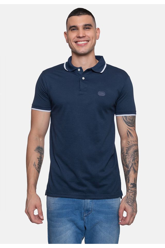 Camisa-Polo-Ecko-Piquet-Masculina-Marinho-Navy-Hipnose