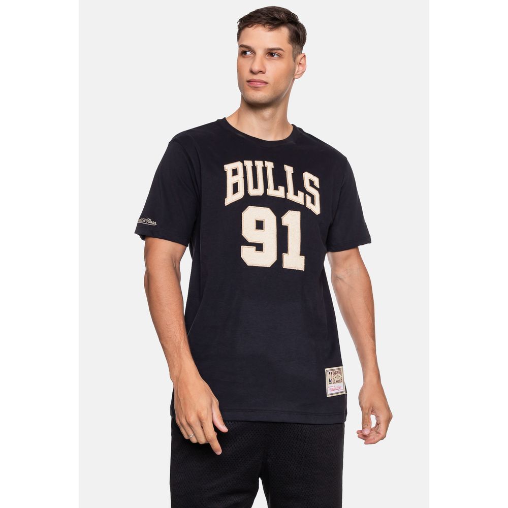 Mitchell & Ness Korte Split Trad Chicago Bulls Heren T-shirt