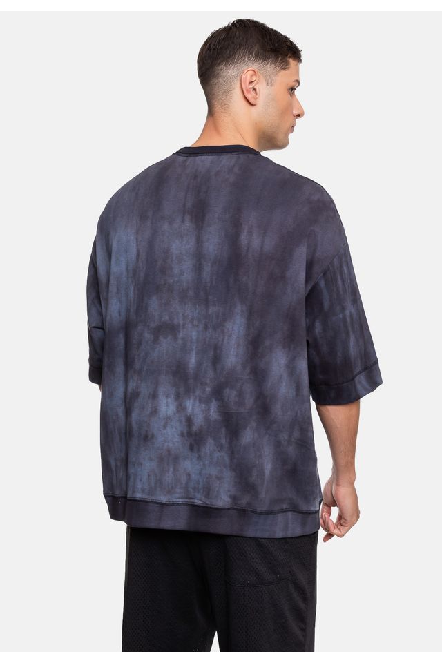 Camiseta-NBA-Oversized-Moletinho-New-York-Knicks-Preta