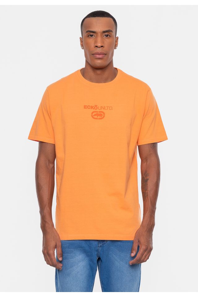 Camiseta-Ecko-Estampada-Laranja