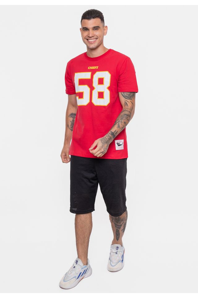 Camiseta-Mitchell---Ness-NFL-Kansas-City-Chiefs-Derrick-Thomas-Vermelha-Carmim