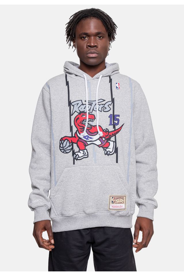 Moletom-Mitchell---Ness-Toronto-Raptors-Vince-Carter-Cinza-Mescla