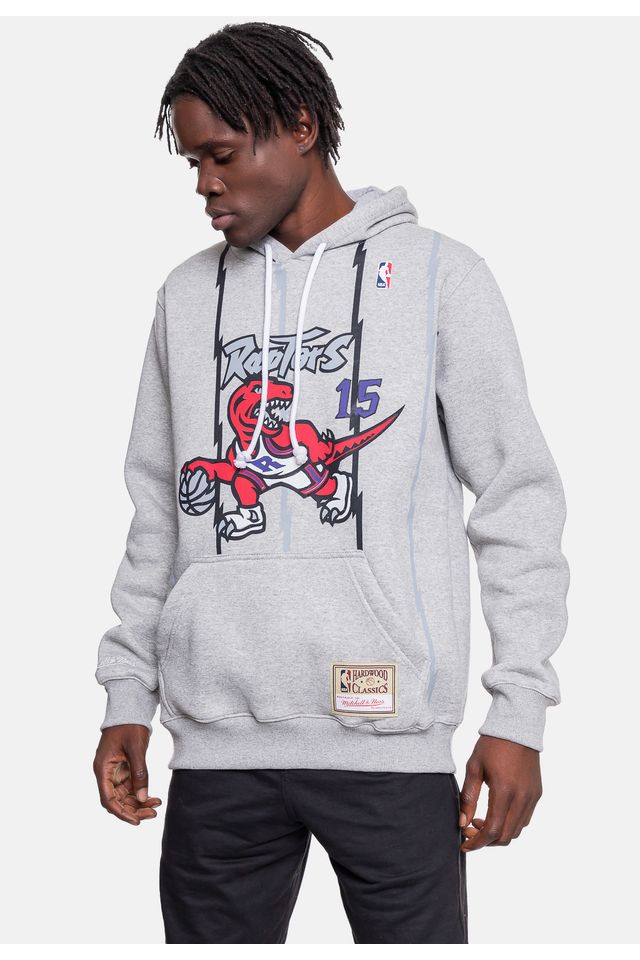 Moletom-Mitchell---Ness-Toronto-Raptors-Vince-Carter-Cinza-Mescla