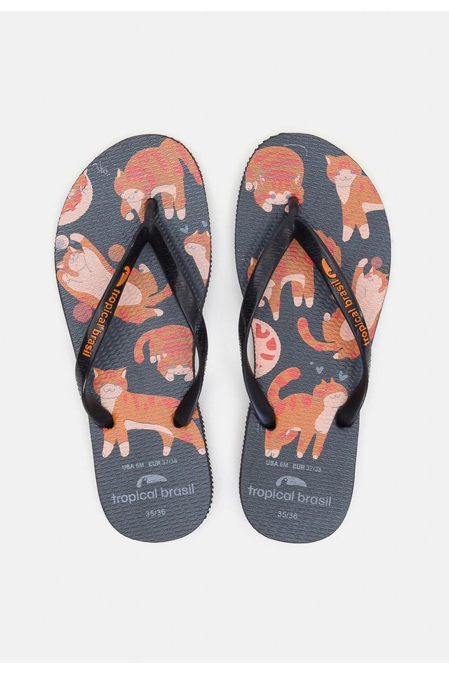 Chinelo-Tropical-Brasil-Pets-Slim-Preto