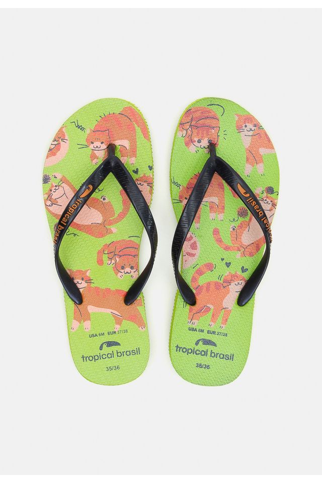 Chinelo-Tropical-Brasil-Pets-Slim-Preto-com-Verde