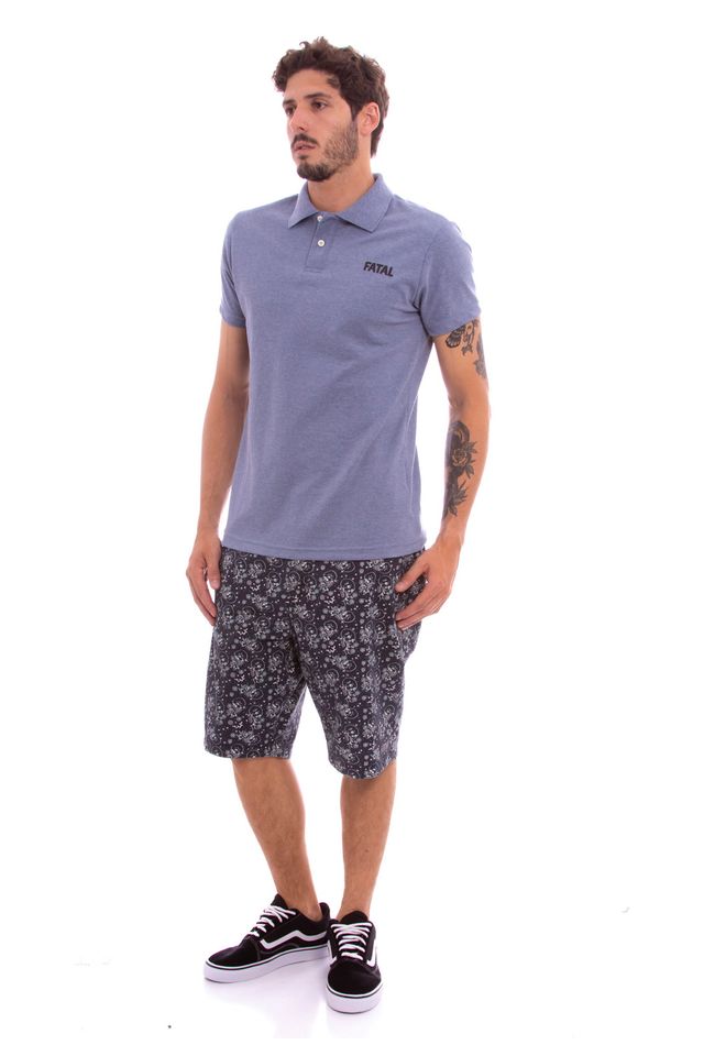 Bermuda-Fatal-Walk-Estampada-Preta Bermuda-Fatal-Walk-Estampada-Preta