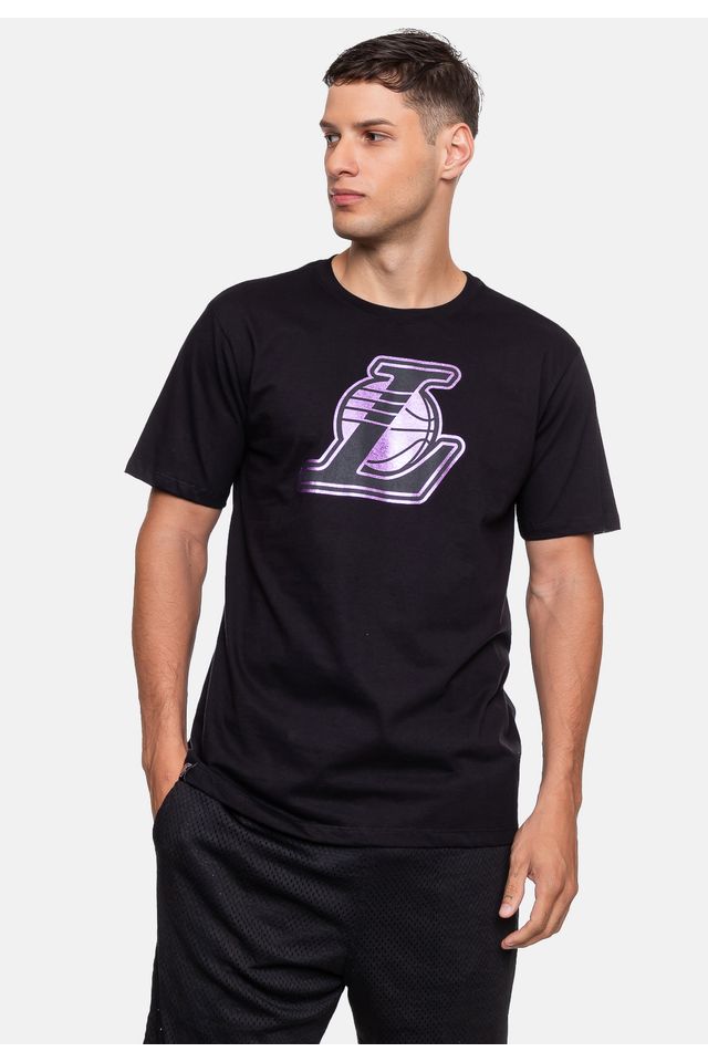 Camiseta-NBA-Masculina-Gloss-Los-Angeles-Lakers-Preta