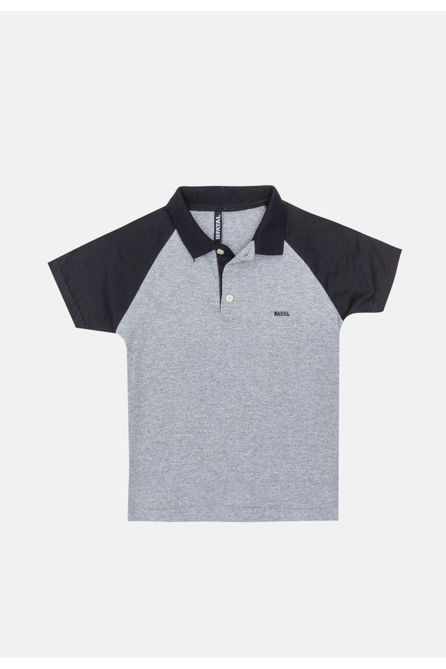 Camisa-Polo-Fatal-Juvenil-Estampada-Cinza-Mescla