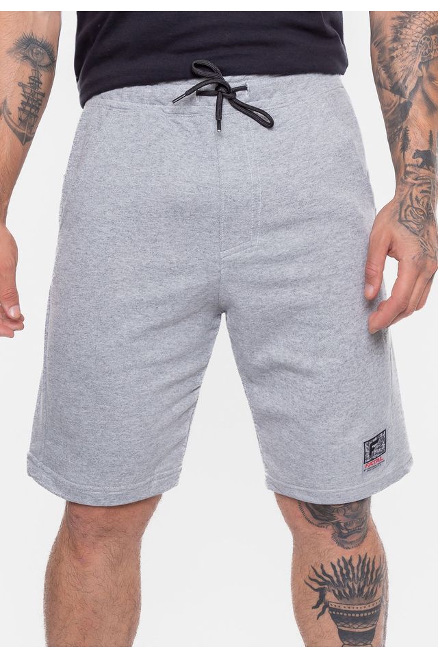 Bermuda-Fatal-Moletom-Fashion-Basic-Mescla-Cinza Bermuda-Fatal-Moletom-Fashion-Basic-Mescla-Cinza