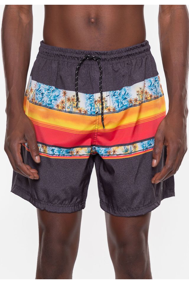 Shorts-Fatal-Sintetico-Island-Preto Shorts-Fatal-Sintetico-Island-Preto