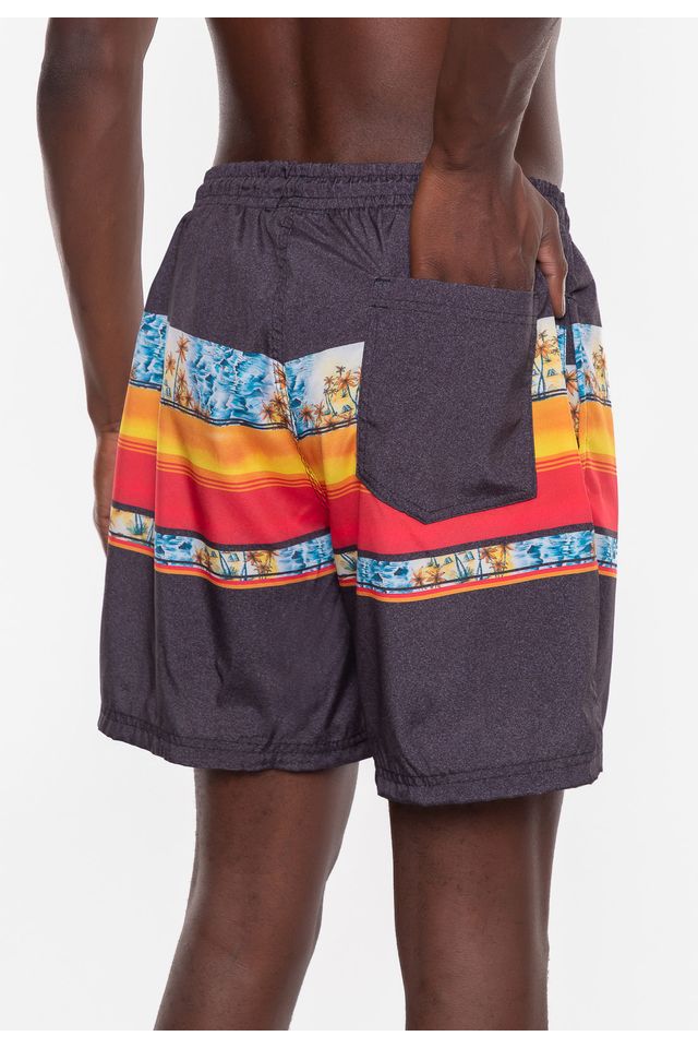 Shorts-Fatal-Sintetico-Island-Preto Shorts-Fatal-Sintetico-Island-Preto