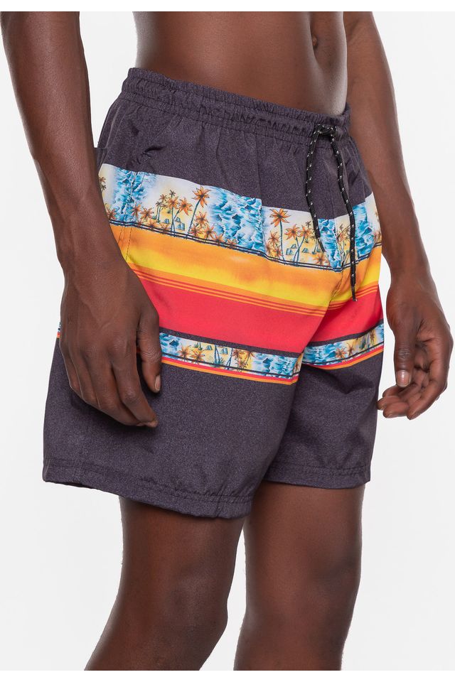 Shorts-Fatal-Sintetico-Island-Preto Shorts-Fatal-Sintetico-Island-Preto