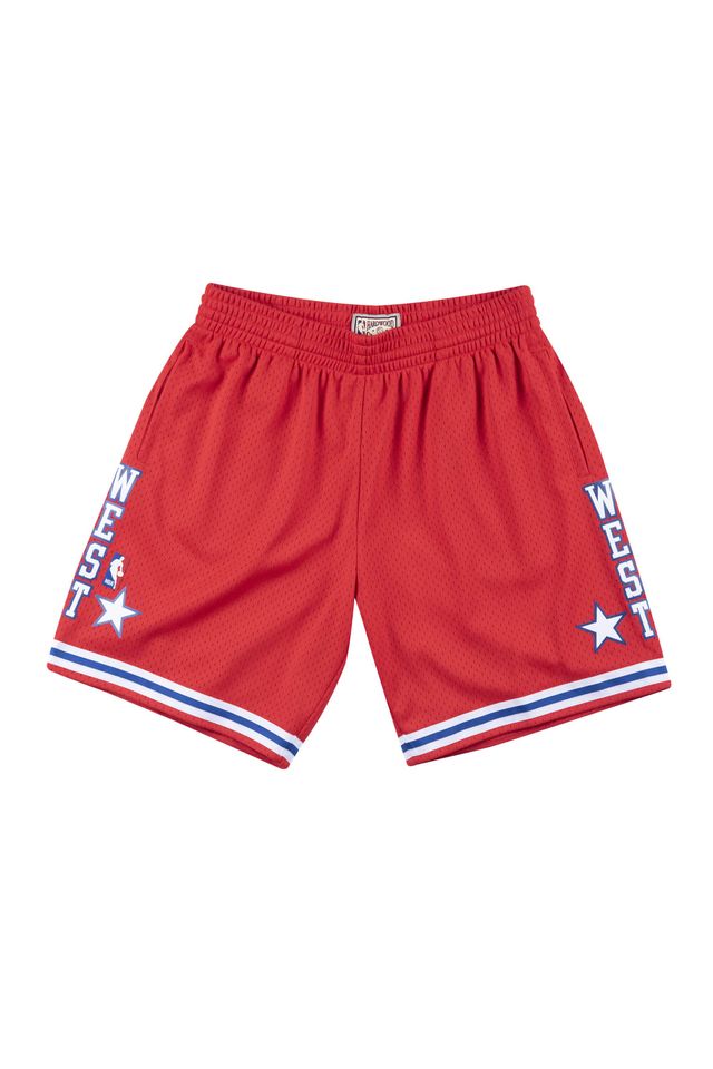 Shorts-Mitchell---Ness-Swingman-All-Star-West-1988-Vermelha Shorts-Mitchell---Ness-Swingman-All-Star-West-1988-Vermelha