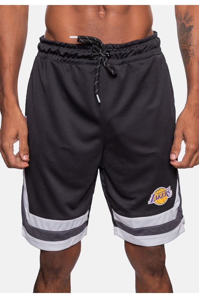 Bermuda-NBA-Sintetica-Los-Angeles-Lakers-Preta