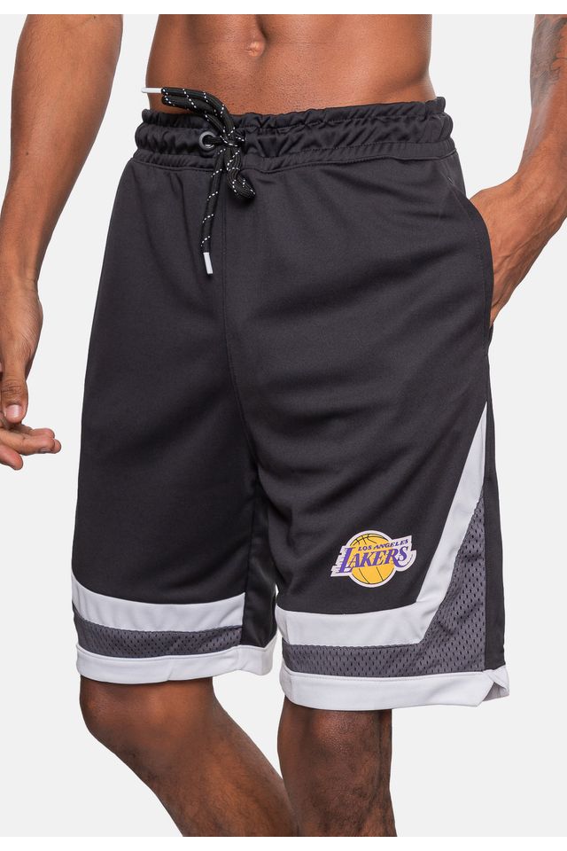 Bermuda-NBA-Sintetica-Los-Angeles-Lakers-Preta