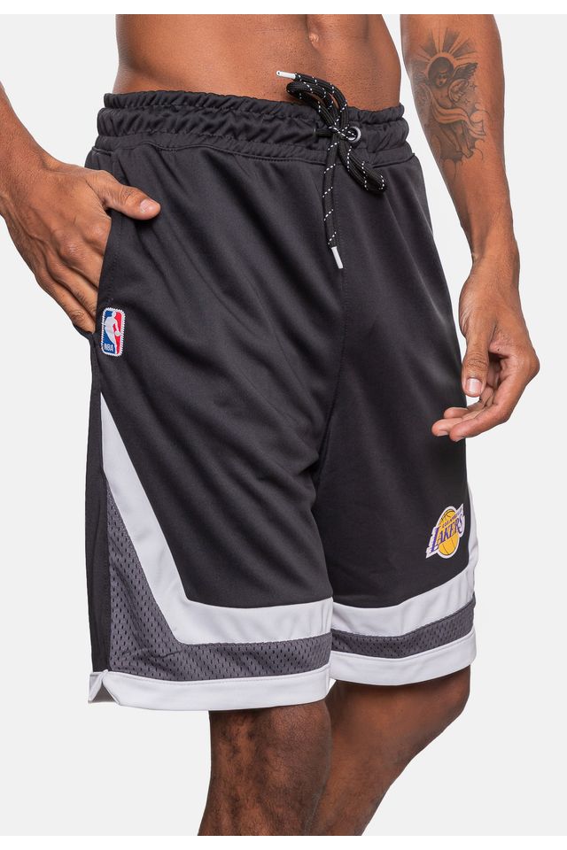 Bermuda-NBA-Sintetica-Los-Angeles-Lakers-Preta