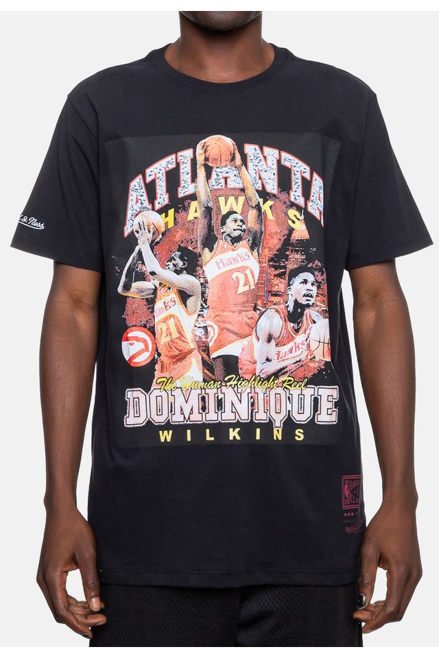 Camiseta-Mitchell---Ness-Dominique-Wilkins-Atlanta-Hawks-Preta