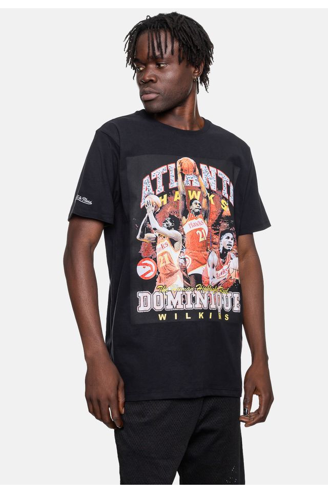 Camiseta-Mitchell---Ness-Dominique-Wilkins-Atlanta-Hawks-Preta