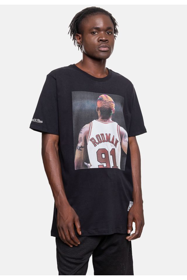 Camiseta-Mitchell---Ness-NBA-Slam-Dennis-Rodman-Preta