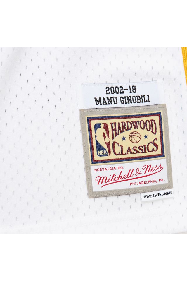 Regata-Mitchell---Ness-Swingman-Jersey-Number-Retirement-San-Antonio-Spurs-2002-2018-Manu-Ginobili-Branca