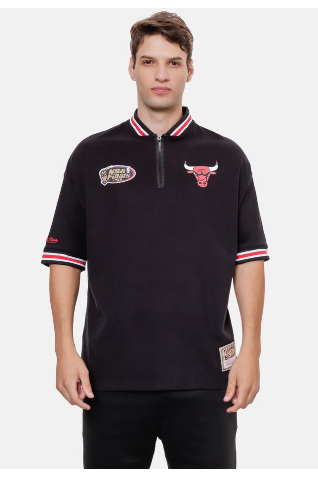 Camiseta-Mitchell---Ness-Chigaco-Bulls-Oversize-Especial-Preta