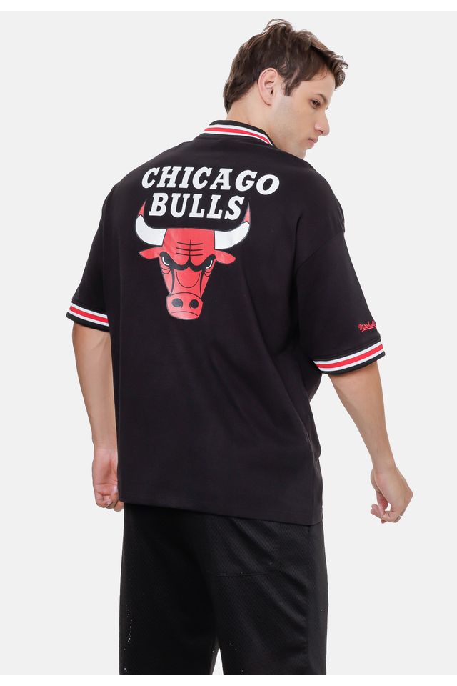 Camiseta-Mitchell---Ness-Chigaco-Bulls-Oversize-Especial-Preta