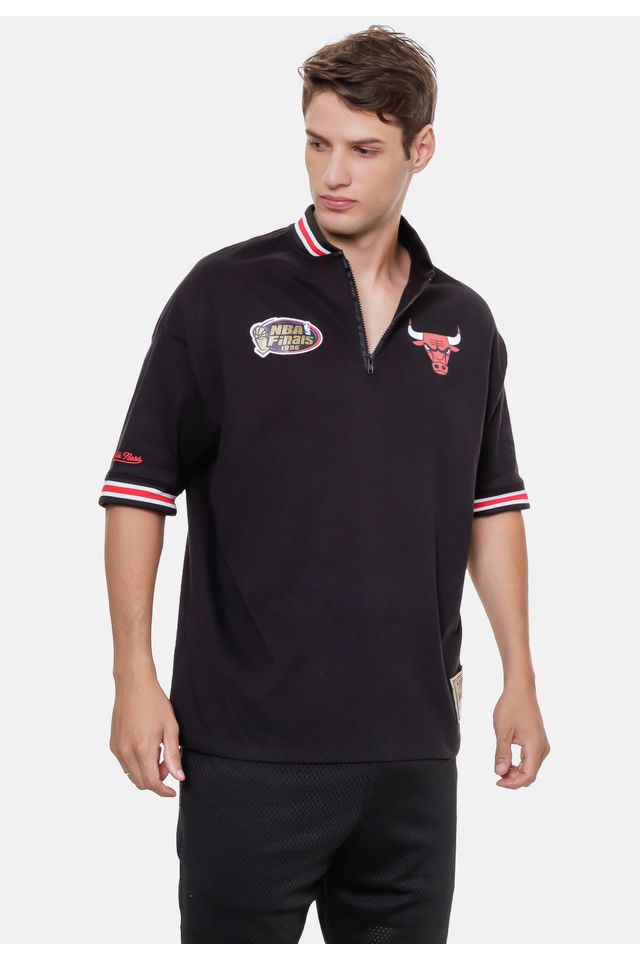 Camiseta-Mitchell---Ness-Chigaco-Bulls-Oversize-Especial-Preta