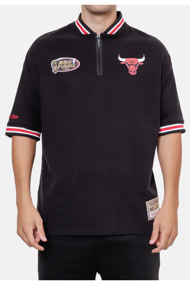 Camiseta-Mitchell---Ness-Chigaco-Bulls-Oversize-Especial-Preta