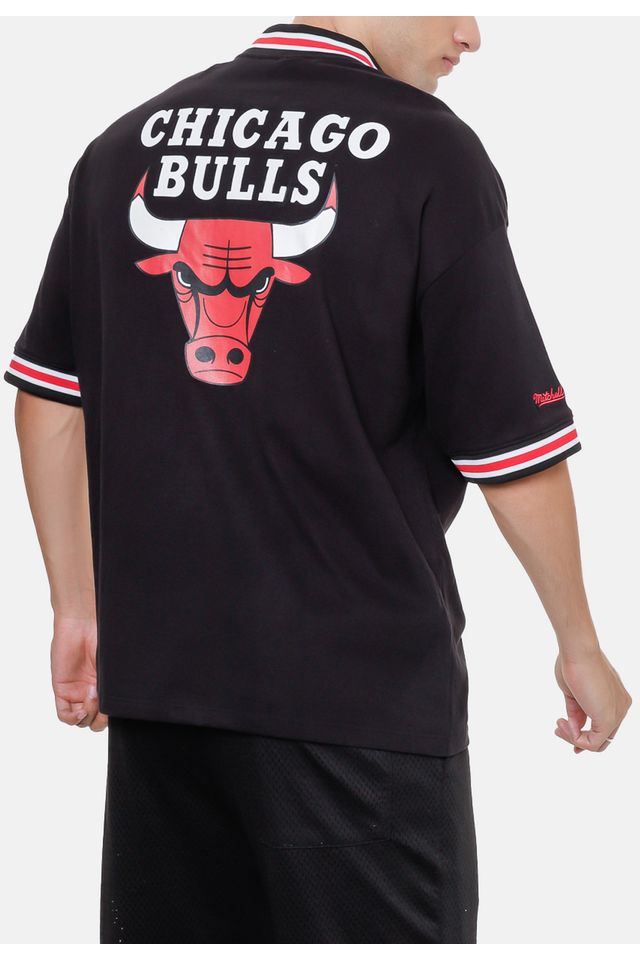 Camiseta-Mitchell---Ness-Chigaco-Bulls-Oversize-Especial-Preta