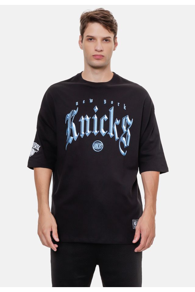 Camiseta-NBA-Oversize-Especial-New-York-Knicks-Preta