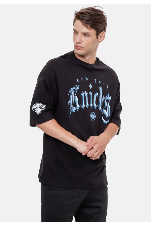 Camiseta-NBA-Oversize-Especial-New-York-Knicks-Preta