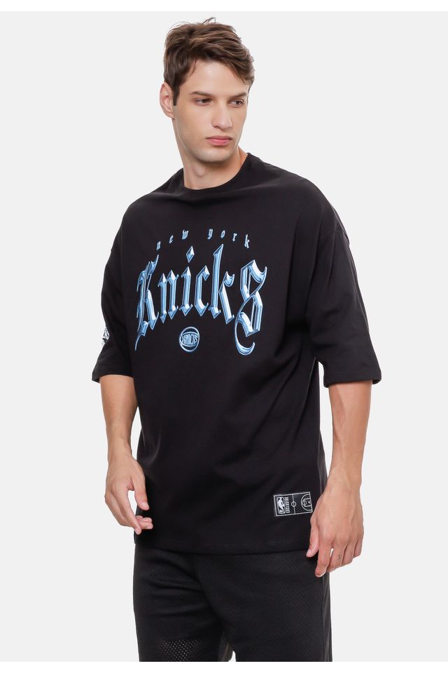 Camiseta-NBA-Oversize-Especial-New-York-Knicks-Preta