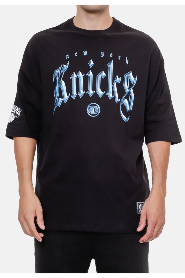 Camiseta-NBA-Oversize-Especial-New-York-Knicks-Preta