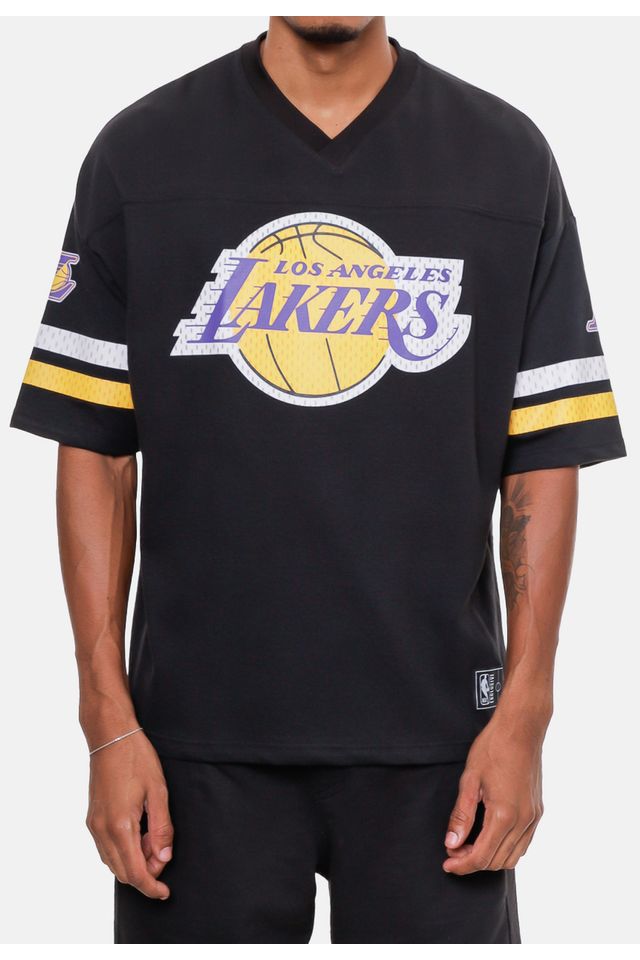 Camiseta-NBA-Oversize-Especial-Los-Angeles-Lakers-Preta