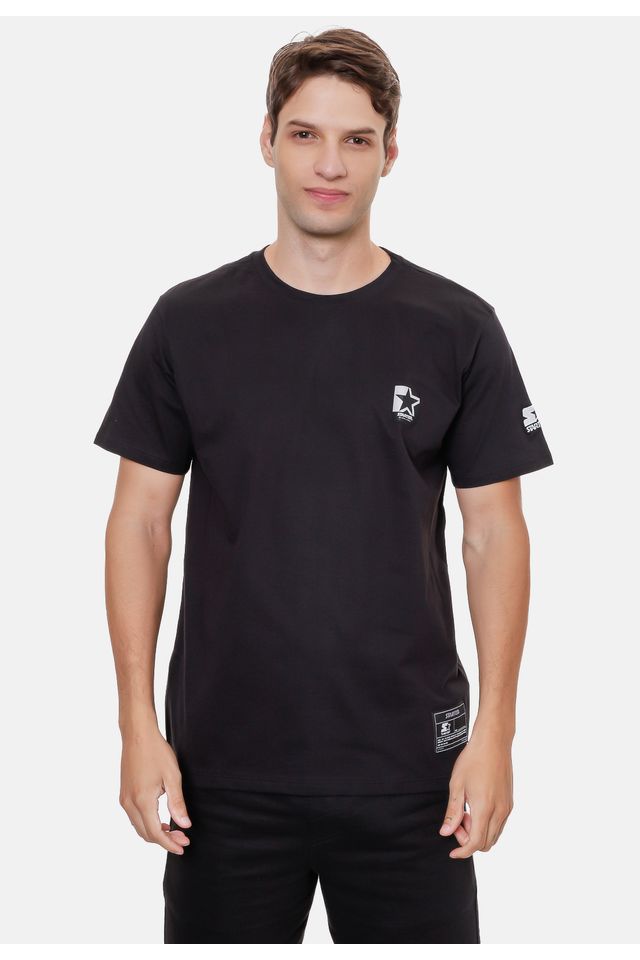 Camiseta-Starter-Estampada-Preta